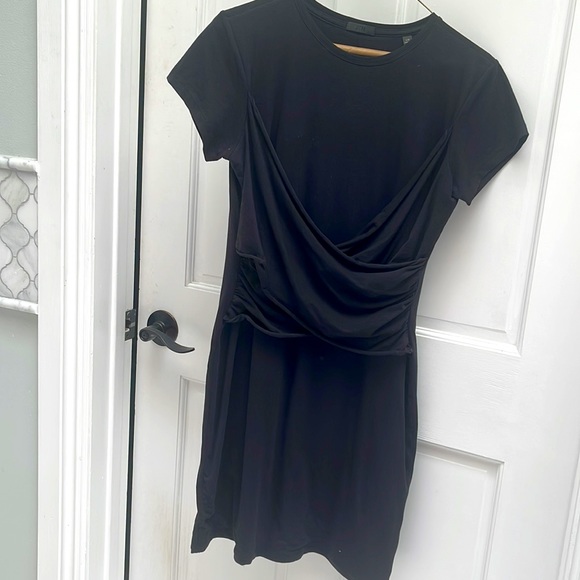 Teeshirt ATM wrapped waist mini-dress /large Rouched crossbody waist - Picture 5 of 5